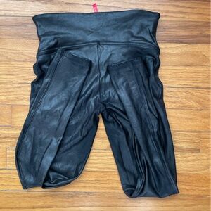 SPANX Leather Leggings, Petite M